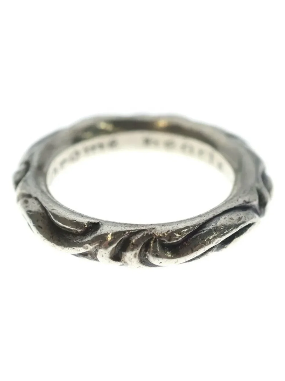 Chrome Hearts Scrl Band Scroll Ring Silver
